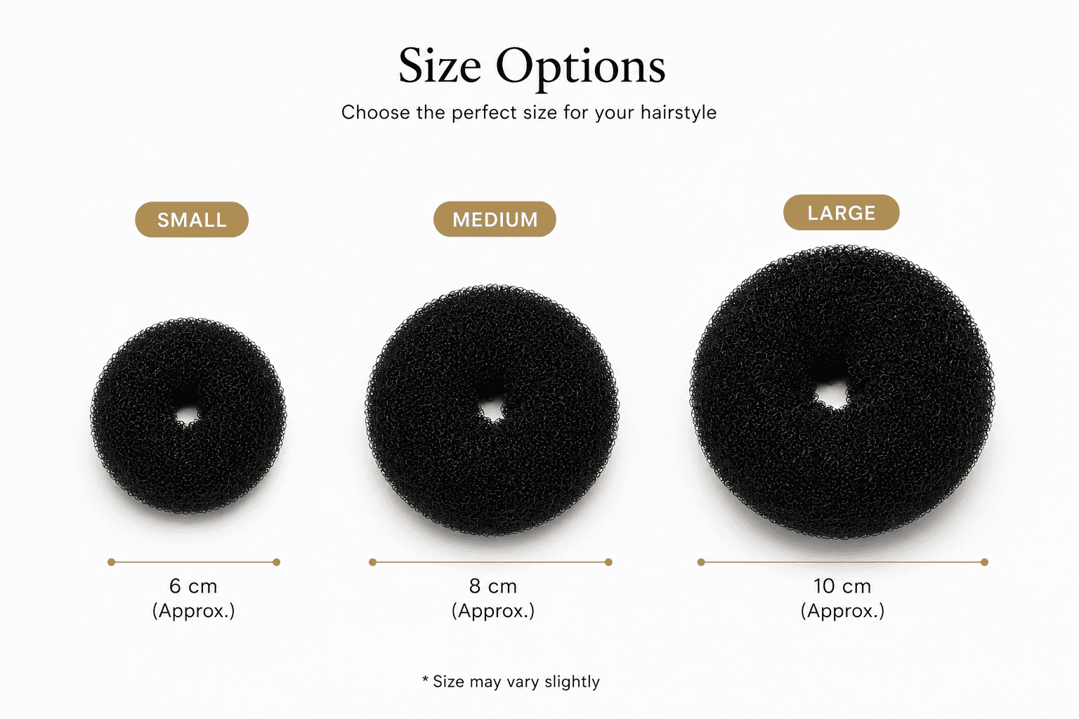 Sponge Hair Donut — size variant