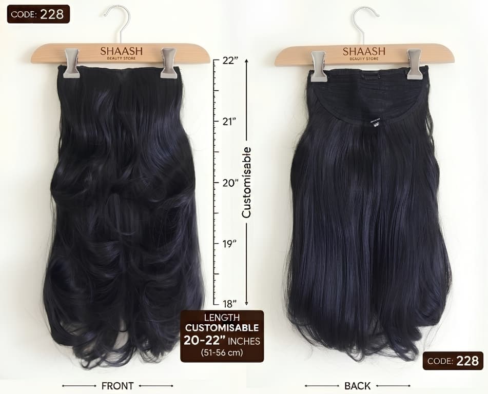 Natural Wavy Dark Brown Hair Extension — main view